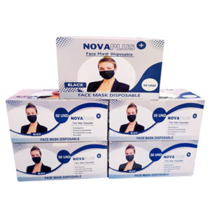 MASCARILLA DESCARTABLE 3 PLIEGUES X CAJA 100 UNIDADES