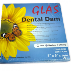 CAJA DIQUE DE GOMA SANCTUARY HEALTH 5X5 MEDIUM X 52 UNIDADES